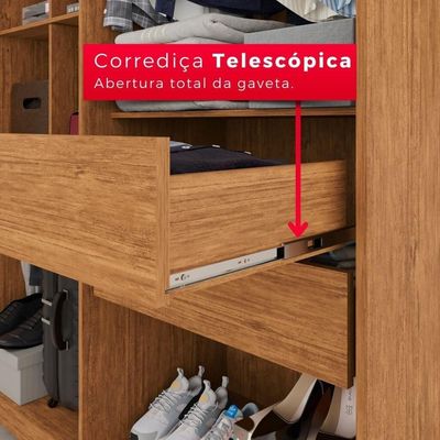 Guarda-roupa Casal 100% Mdf 6 Portas E 4 Gavetas Istambul