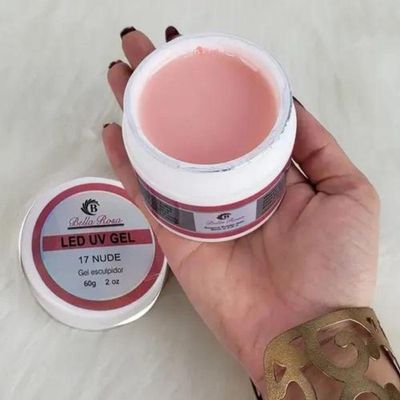 12 Unidades De Gel Led Uv Esculpidor De Unhas Acrigel Cor Pink Nude