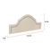 Cabeceira Casal Provençal Luxo 140x60 Suede Off White - Tachas Fumê