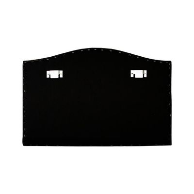 Cabeceira Solteiro Curva Luxo 90x60 Veludo Rosê - Tachas Fumê