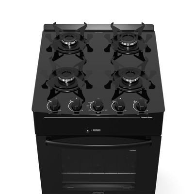 Fogão 4 Bocas A Gás Realce Smart Glass CR223 Preto Bivolt