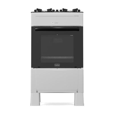 Fogão 4 Bocas A Gás Realce Smart Glass CR223 Branco Bivolt
