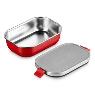 LANCHEIRA LE CREUSET HERMÉTICA ON THE GO EM AÇO INOXIDÁVEL VERMELHO 900ML 41069220600001
