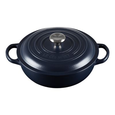 PANELA DE ENSOPADO LE CREUSET SIGNATURE EM FERRO FUNDIDO 22CM AZUL NAVY 21109225214430