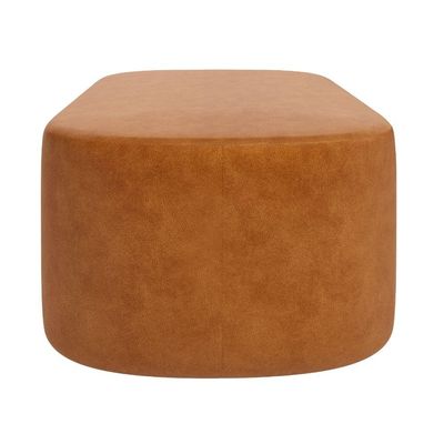 Puff Decorativo Orgânico Para Living Quarto 100cm Doha W01 Couríssimo Canela - Lyam Decor