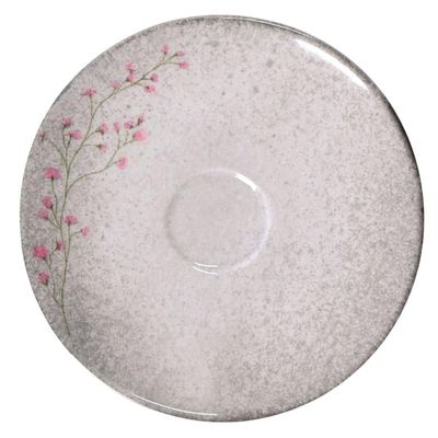 Xícara e Pires Chá Café 95ml Tramontina Floralis Porcelana