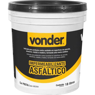 Impermeabilizante Asfáltico 18L   Vonder