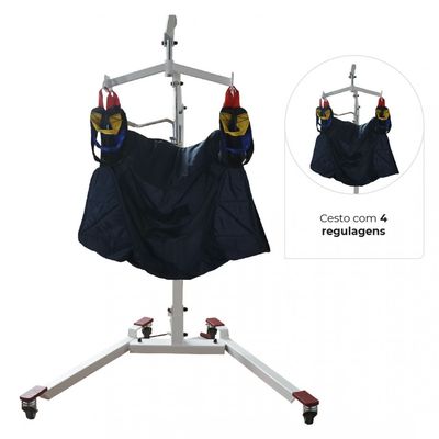 Guincho para Elevação Manual de Acamados até 180 Kg D5000 Dellamed Branco
