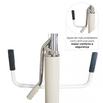 Guincho para Elevação Manual de Acamados até 180 Kg D5000 Dellamed Branco