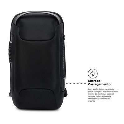 Mochila Transversal De Ombro Locker - Com Antifurto - Gshield