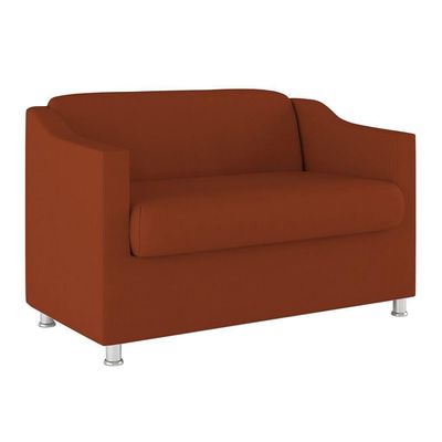 Namoradeira Elegante Sala, Quarto Suede Balaqui Decor terracota