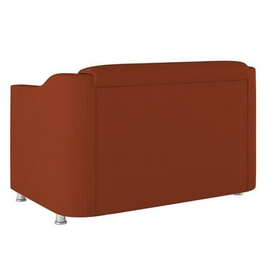 Namoradeira Elegante Sala, Quarto Suede Balaqui Decor terracota