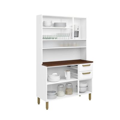 Kit Cozinha Em Aço 6 Portas 2 Gavetas Essência Bertolini Pecan/natural