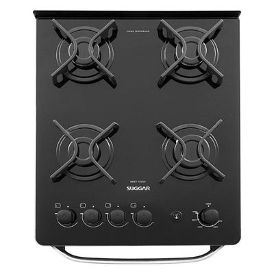 Fogão Best Glass 4 Queimadores Branco Bivolt Fgvbg410br Suggar Bivolt