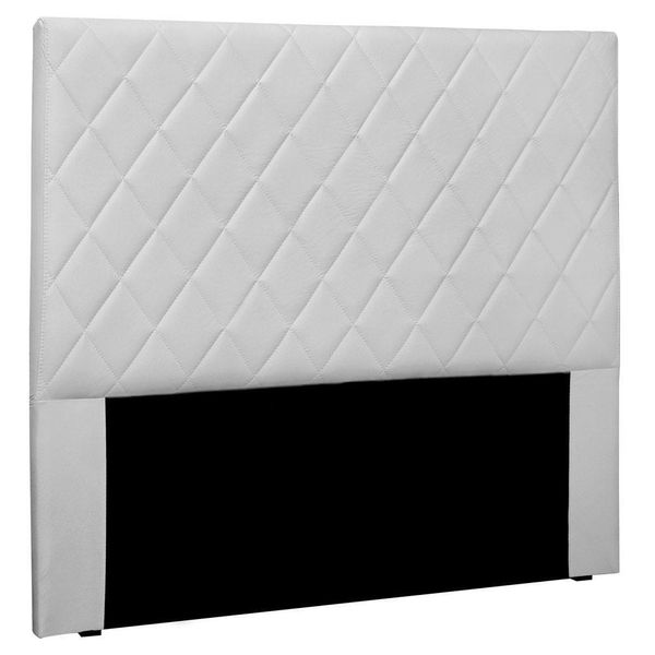 Cabeceira Estofada Box Queen Size Esmeralda 160cm Branco
