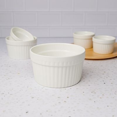 Ramequim Mini Porcelana Branco Forno 270ml 10cm