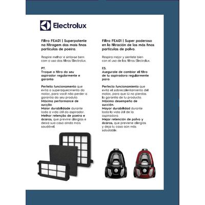 Kit de Filtros ORIGINAIS para Aspiradores de Pó EASY1 EASY2 (FEA01) Electrolux Não se aplica