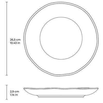 Jogo 8 Pratos Raso Sobremesa Orgânicos Cerâmica Porto Brasil Ammi Cozinha Servir Mesa Posta
