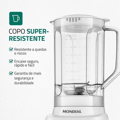 Liquidificador Pratic Power L-97-w Mondial Branco 220V