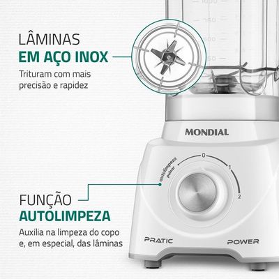 Liquidificador Pratic Power L-97-w Mondial Branco 220V