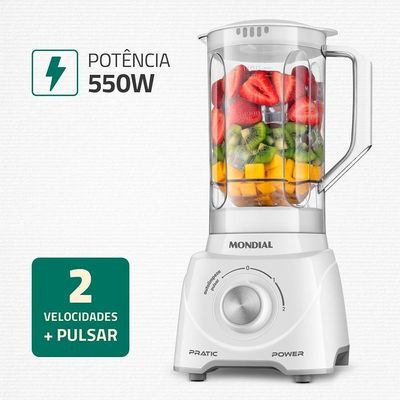 Liquidificador Pratic Power L-97-w Mondial Branco 220V