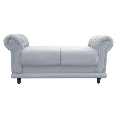 Recamier Barcelona Namoradeira Suede Cinza