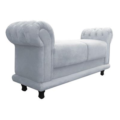 Recamier Barcelona Namoradeira Suede Cinza