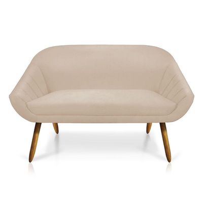 Namoradeira Suede Bege Castanho