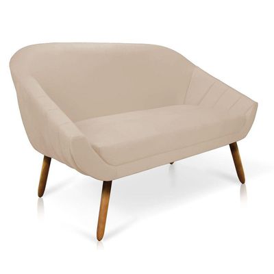 Namoradeira Suede Bege Castanho