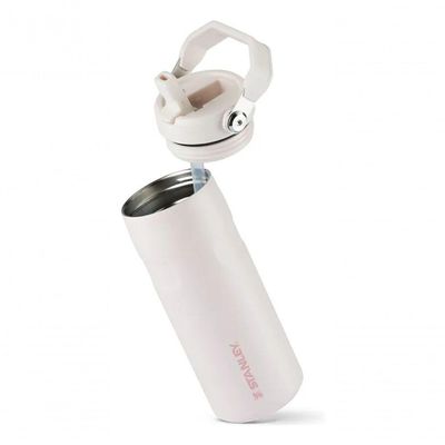 Garrafa Térmica Stanley Aerolight Flip Straw 473ml Rose Quartz