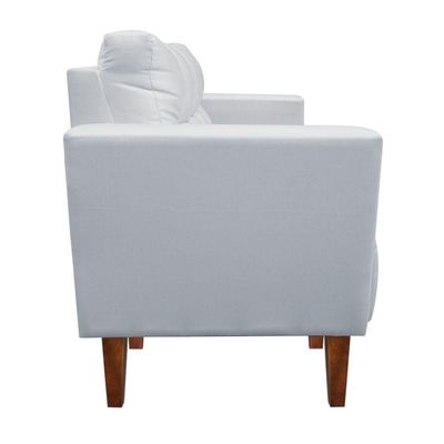 Sofá Retrô Namoradeira 2 Lugares Livia Suede Cinza