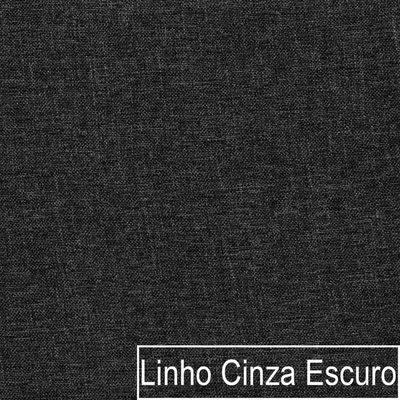 Kit Diva Recamier Heitor 160cm Lado Esquerdo e 02 Poltronas Luiza Linho Cinza escuro