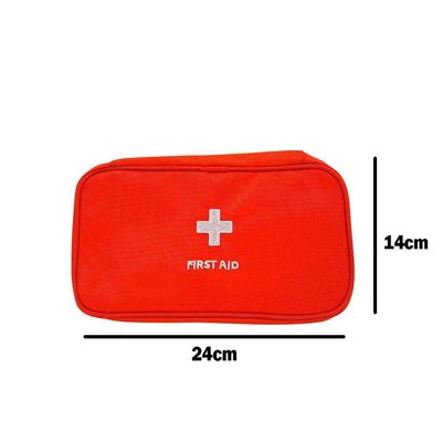 Primeiros Socorros Bolsa Organizador Emergencia Porta Medicamentos Vermelho