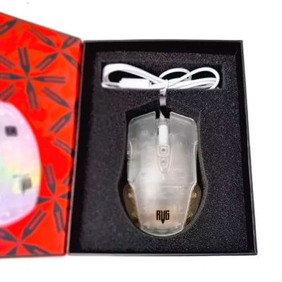Mouse Gamer Tiger Chroma Transparente RGB MOTGR003 Revenger