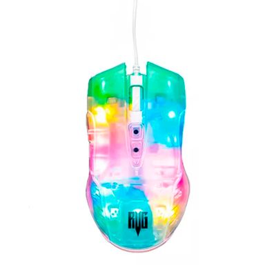 Mouse Gamer Tiger Chroma Transparente RGB MOTGR003 Revenger