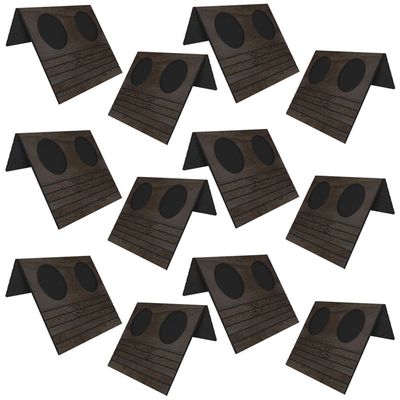 Kit 12 Esteiras Bandeja Com Suporte Para Copos Para Sofá MDF Tabaco - Gran Belo
