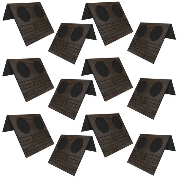 Kit 12 Esteiras Bandeja Com Suporte Para Copos Para Sofá MDF Tabaco - Gran Belo