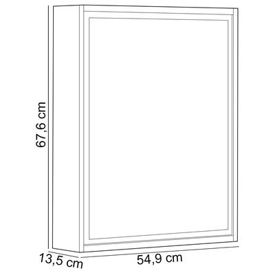 Conjunto Para Banheiro Balcão e Armário Com Pés 60cm Lionel B06 Branco Nogal - Lyam Decor