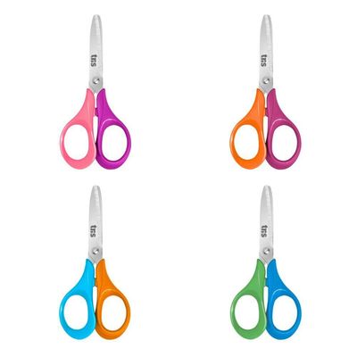 Tesoura Escolar Class Duo 13cm Tris Roxo E Laranja