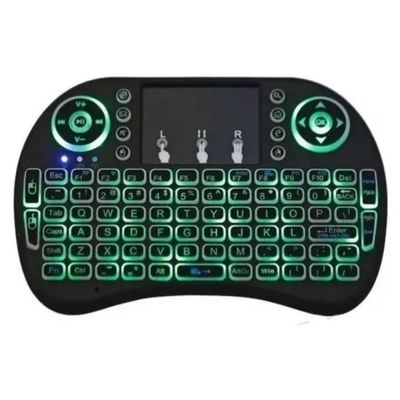 Mini Teclado + Touchpad Mouse Sem Fio P/ Smart Tv Pc Notebook RGB