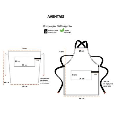 Avental e Cintura Cinza Preto Bar Cafeteria Unissex