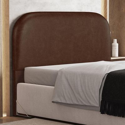 Cabeceira Cama Box Casal 140cm Orgânica Lanna W01 Couríssimo Marrom - Lyam Decor