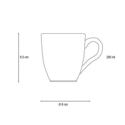 Caneca de Cerâmica 260ml Ryo Maresia 6 Unidade - Oxford 103268