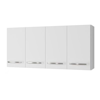 Armario Aereo 120 Cm 4p Mara Branco Mobbs