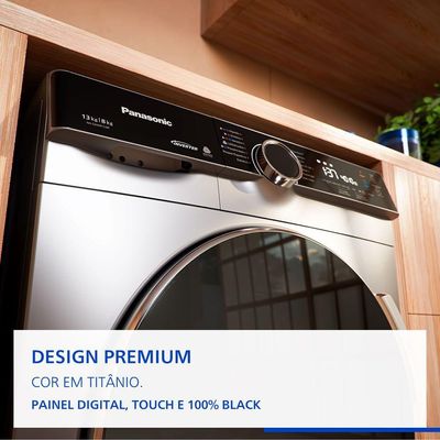 Lava e Seca Intuitive+ Panasonic 13kg/8kg Max Wash Função Vapor+ NA-S26MK1LBZ 110V