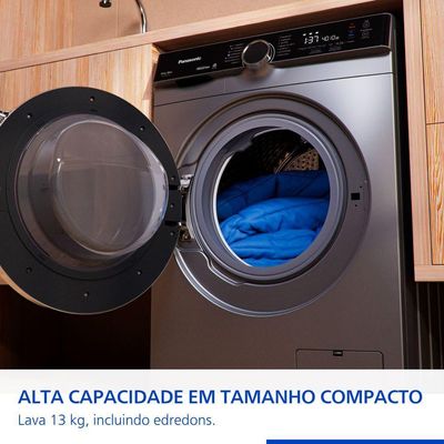Lava e Seca Intuitive+ Panasonic 13kg/8kg Max Wash Função Vapor+ NA-S26MK1LBZ 110V