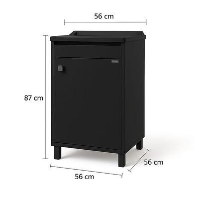 Gabinete De Mdf Com Tanque Astra 40 Litros Preto Fosco