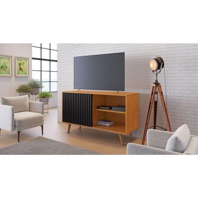 Rack Carinho 1 Porta Jacm Moveis Cinamomo-preto