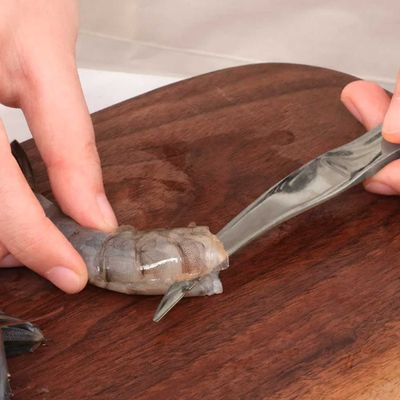 Faca para Camarao Limpar Cortar Frutos Mar Aço Inox Prata