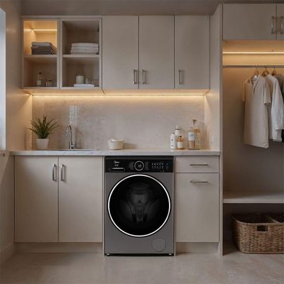 Lava E Seca 11kg Titanium Slim Storm Wash Conectada Midea MF210D110WB/GK-01 110V